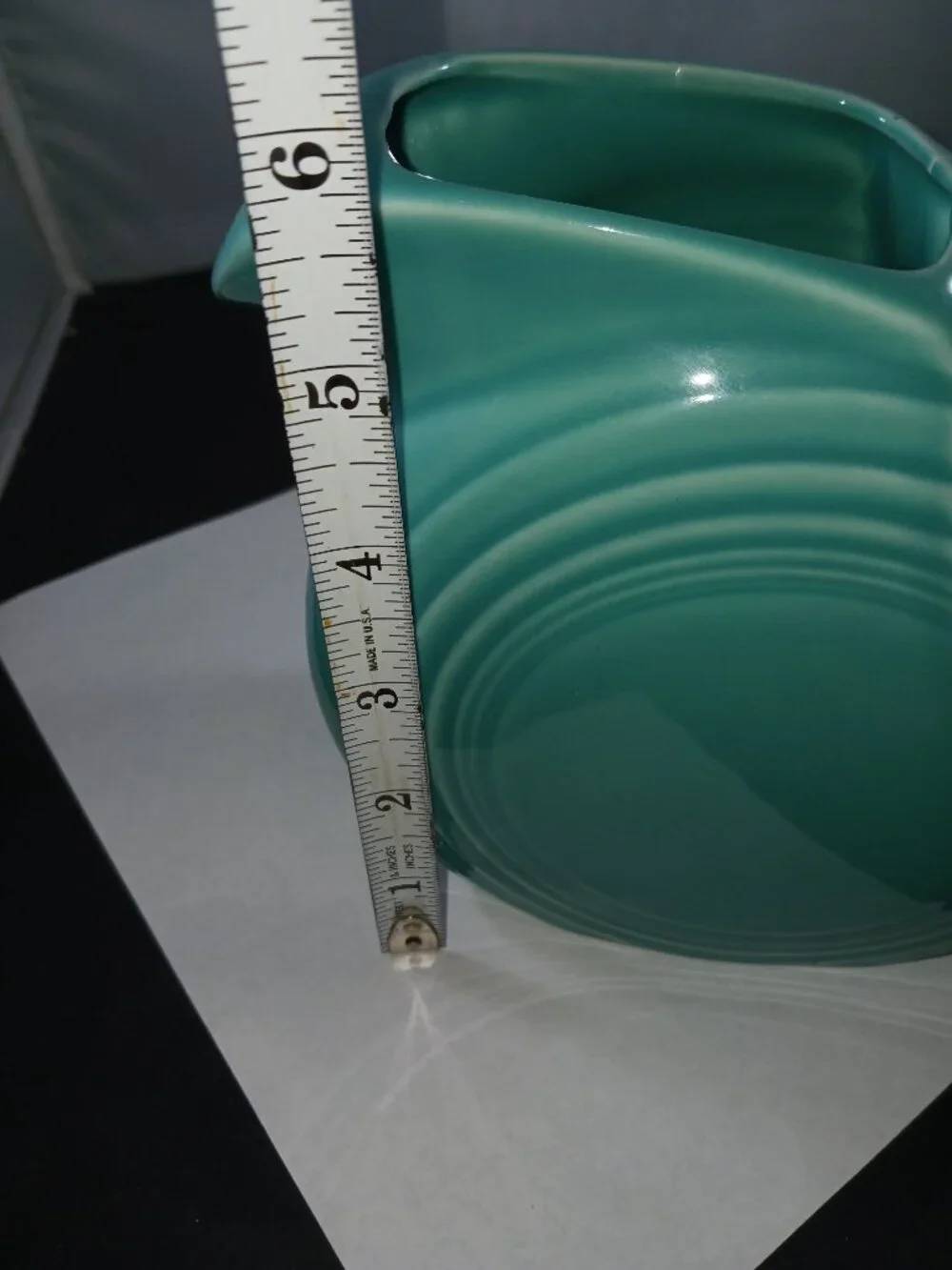 Fiestaware Vintage Turquoise Homer Laughlin Disc Large Pitcher